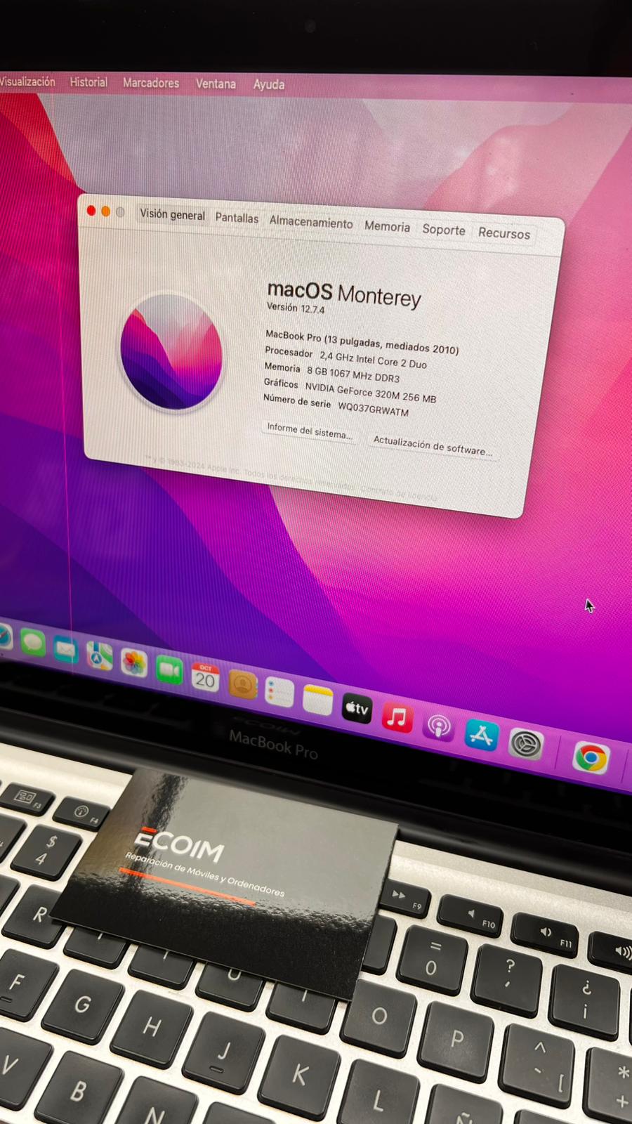 MacBook Pro 2019 después de reparación